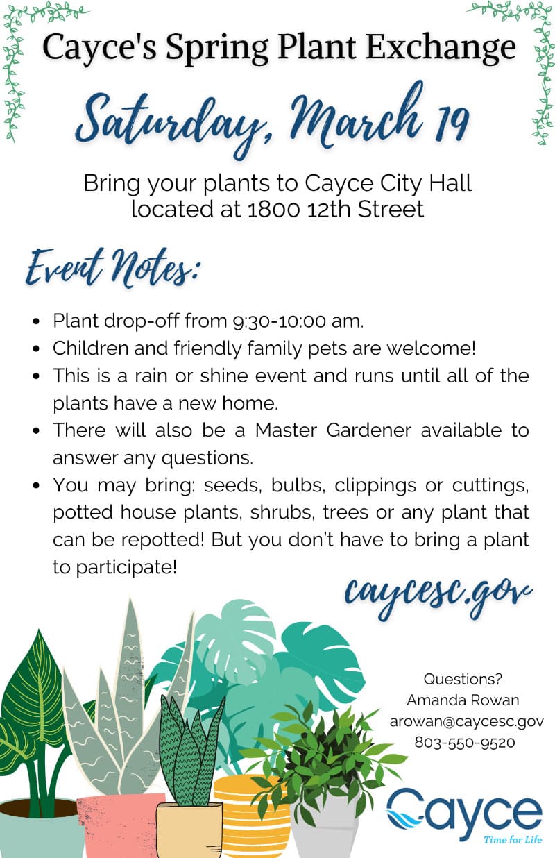 Cayce Plant Exchange Info